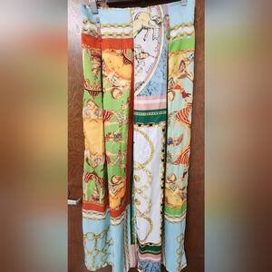 Venti6 Zodiac Wide Leg Satin Pants Celestial Size MEDIUM